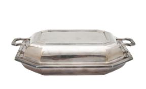 A George V silver entree dish and cover