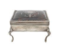 A Victorian tortoiseshell dressing table box