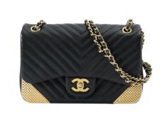 A Chanel 'Rock the Corner' black calfskin small flap bag