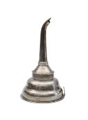 A George III silver wine funnel