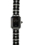 A Chanel Première stainless steel and leather chain quartz wristwatch