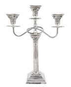 A silver Shabbat candelabra
