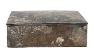 An Edward VII silver cigarette box