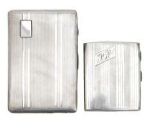 A George V and VI silver cigarette case