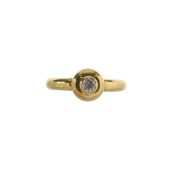 An 18ct gold modern diamond dress ring
