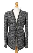 A Chanel 'Paris-Dallas' mohair navy and cream tweed jacket,