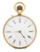 A small key wind open faced pocket watch