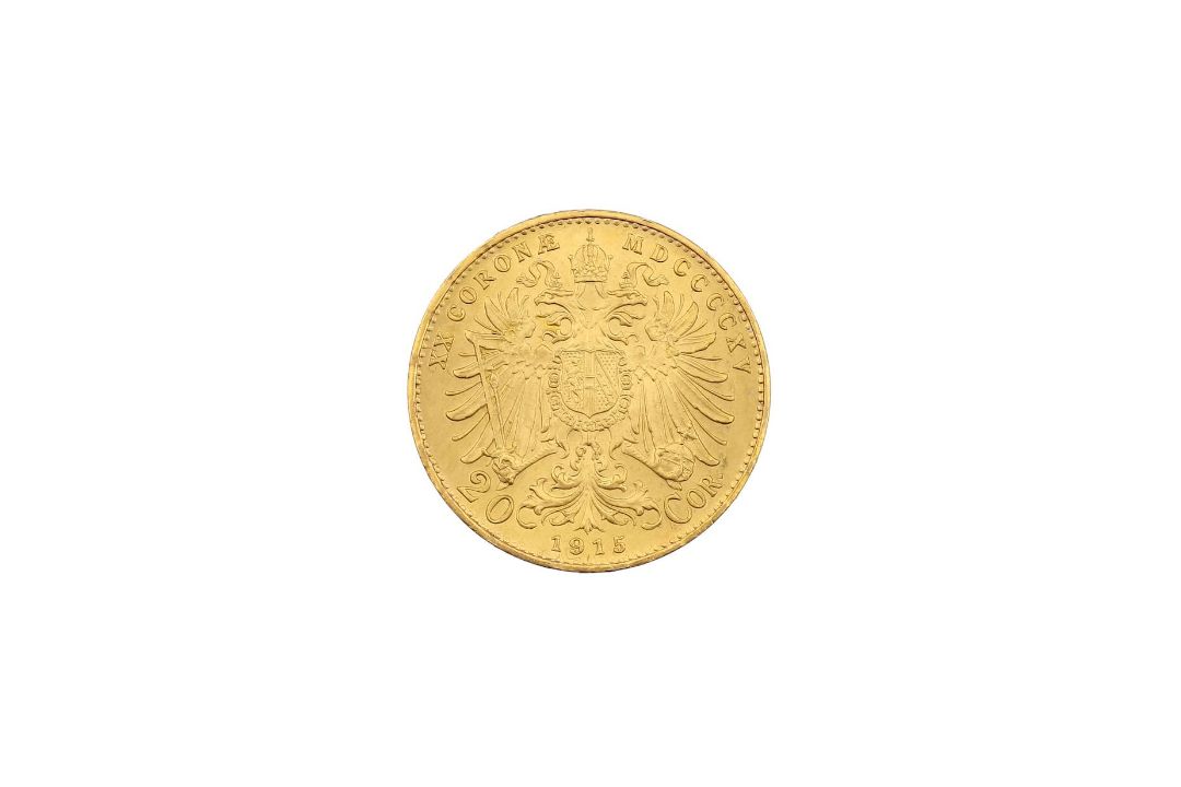 A Franz Joseph I Austria 1915 20 Corona gold coin - Image 1 of 3