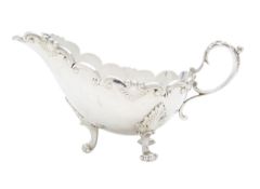 An Edward VII silver sauceboat
