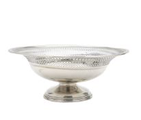 A George V silver pedestal bowl