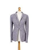 A Chanel lavender boucle blazer