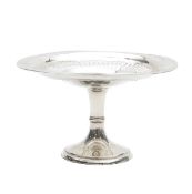 An Edward VII silver pedestal dish