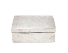 An Edward VII silver cigarette box