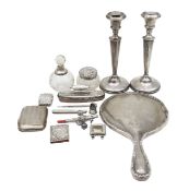 A collection of silver and novelty items