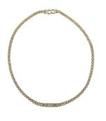 A 9ct gold fancy link necklace