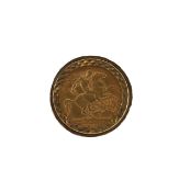 A George V 1914 half sovereign ring