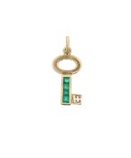 A Theo Fennell 18ctgold and emerald key pendant