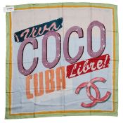 A Chanel 'Coco Cuba' silk scarf