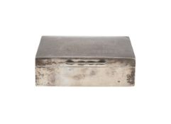 A George V silver cigarette box