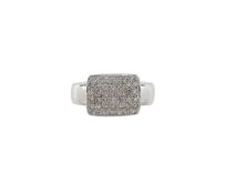 A diamond cluster rectangle panel ring