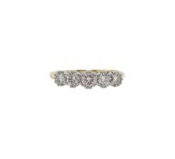An 18ct gold and five stone diamond ring