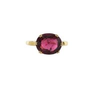 An 18ct rubellite garnet dress ring