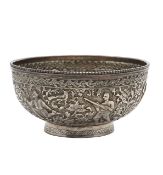 An Indian silver bowl