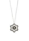 A mid Victorian diamond-set flower-head pendant
