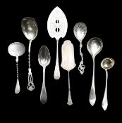 A group of Norwegian silver serving flatware