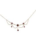 An Edwardian garnet necklace