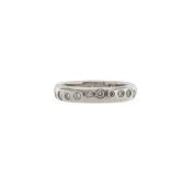 A platinum diamond set eternity band