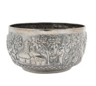 An Anglo-Indian silver bowl