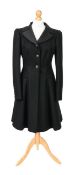 A Chanel black evening coat