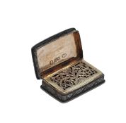 A Nathaniel Mills silver vinaigrette