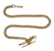 A 9ct heavy link Albert chain