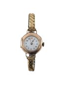 A 9ct gold manual wind lady's wristwatch