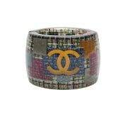 A Chanel 'Tweed We Need' wide cuff bracelet