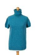 A mélange teal blue jumper