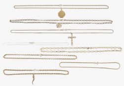 A collection of eight chains