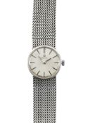 An Omega 9ct white gold manual wind lady's wristwatch