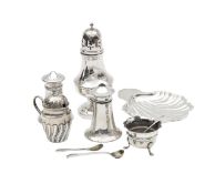 A collection of Edward VII and later silver cruets