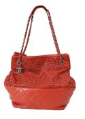 A Chanel 'Up In The Air' peach calfskin shoulder bag