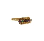 An acrostic gem-set and 18ct gold ring