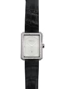 A Chanel Boy-friend 18ct white gold and diamond set wristwatch