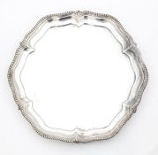 A George V silver salver
