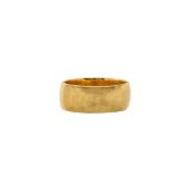 A 22ct yellow gold wide wedding band