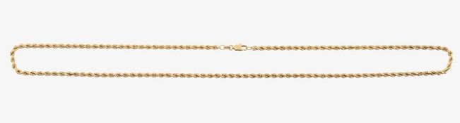 A 9ct gold rope chain