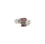 A fancy spinel white gold dress ring