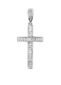 A channel set baguette diamond cross