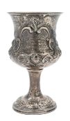 A Victorian silver presentation goblet
